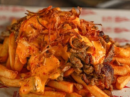 فرايز اللحم بالجبن