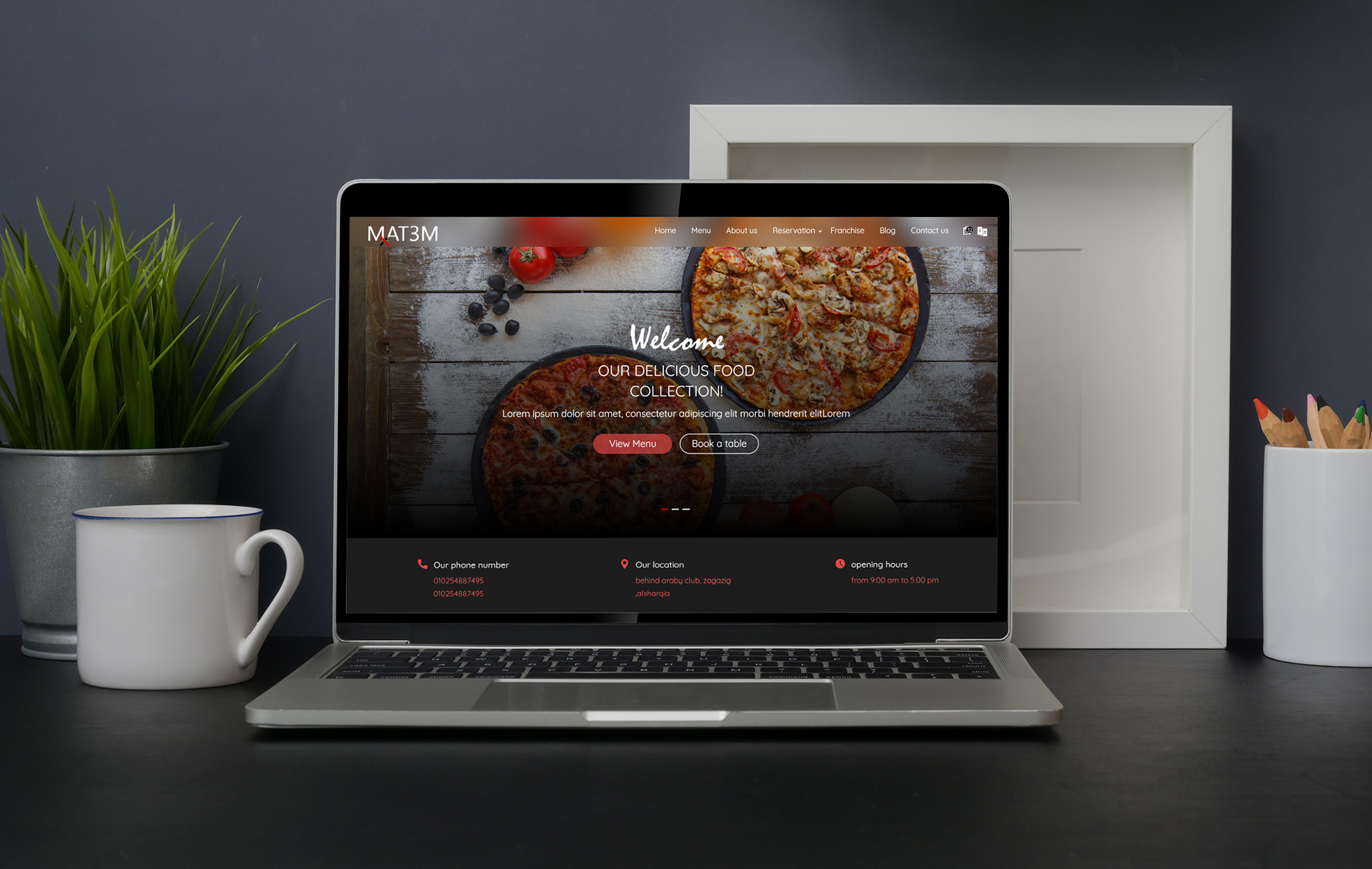 Create Restaurant Website in One Click